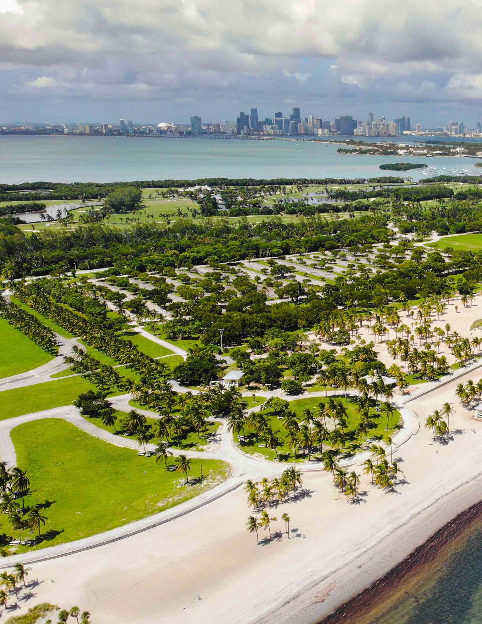 Aerial view of Crandon Park