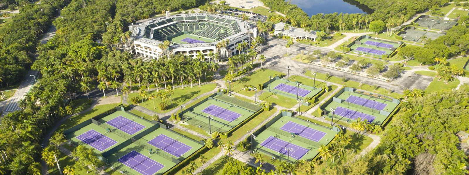 Aerial view of Crandon Park Tennis Center